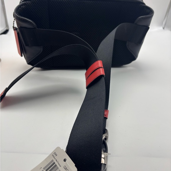 NWT Coach Edge Belt Bag In Signature Canvas Fanny Waist Body Signature Red Char - Picture 6 of 9